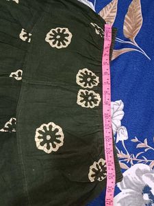 Dark Green Printed Palazzos
