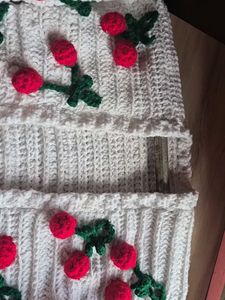 handmade Cherry cardigan  with bandana free