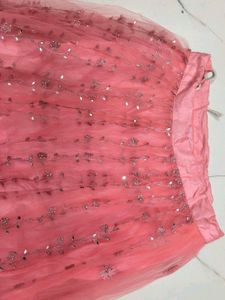 Elegant Pink Sequins Lehenga Choli Set