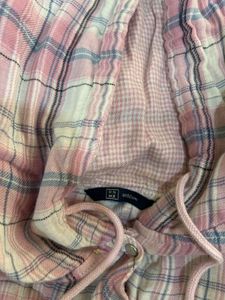 Pink Plaid Hooded Shirt