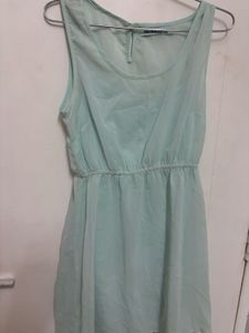 Pastel Blue Sleeveless Short Dress