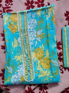 dress material with Sequins on neck