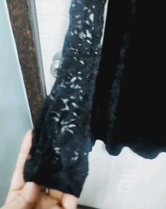 Black Velvet Lace Dress.m..