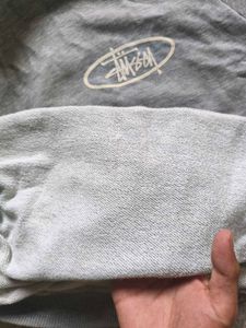 Grey Stussy Hoodie
