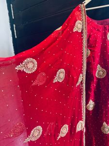 Red Embroidered Salwar Kameez