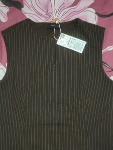 MNG Pinstripe Sleeveless Top