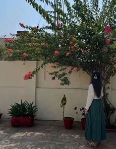Westside Freesize Boho Forest Green Maxi Skirt