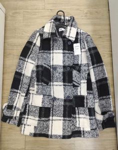 Plaid Wool Blend Coat (FIX RATE)