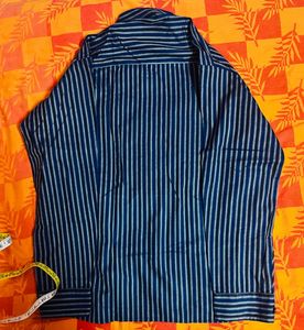 Classic Blue Striped Men's Shirt