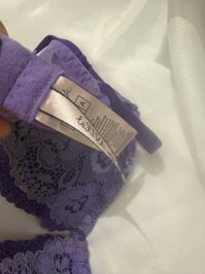 Purple Lace Balconette Bra