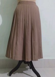 Flowy Pleated Vintage Midi Skirt