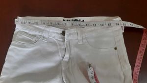NUON White Denim Shorts
