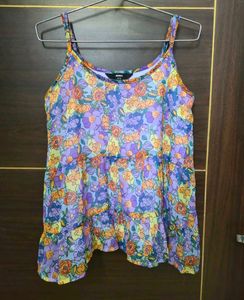 Floral Print Tiered Cami Top