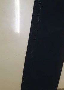 Black Textured Leggings