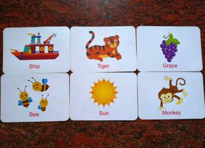 Set of 30 double sided Flashcards for Kids