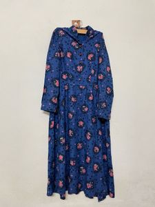 Elegant Blue Floral Maxi Dress