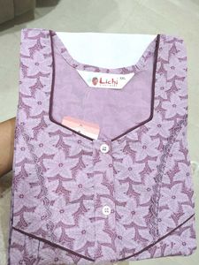 Pure Cotton Nighty Pink