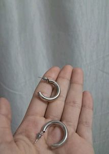 Silver Hoop Earrings combo of 2