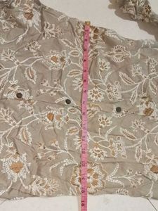 Boho Floral Print Button-Down Kurta