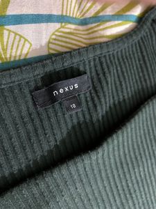 Nexus Plus Size Green Ribbed Top