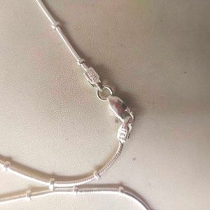 RSG91 Pure Silver dot Snack 🥨 Chain  20".
