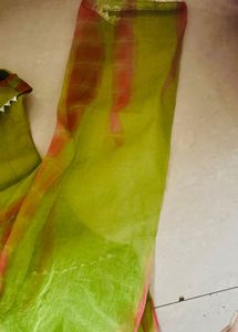 Lime Green Kurta Set with Pink Tie-Dye