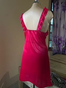 Vintage Pink Ruffle Lingerie Dress
