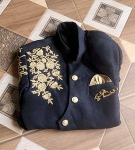 kid's Embroidered Sherwani Style Jacket
