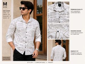 Men's Abstract Print Casual Shirt