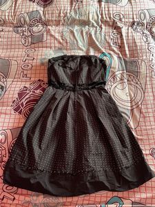 Chic Polka Dot Strapless Dress