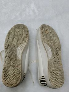 Classic White Lace-Up Sneakers