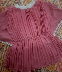 The Vintage Lace-Collar Peplum Top