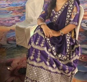 Purple Embroidered Lehenga Choli Set
