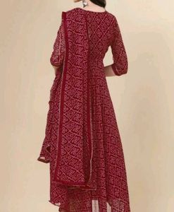 Beautiful Red Bandhani Kurta Set ✨👌🏻