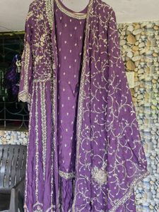 Designer Embroidered Jacket Style Palazzo Set