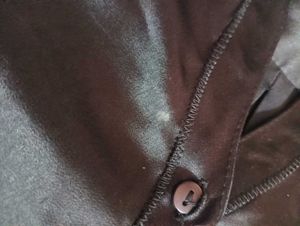 Black satin branded shirt Xxl