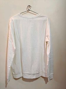 Mango White Sarcastic Graphic Sweatshirt