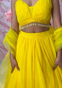 Vibrant Yellow Lehenga Choli Set