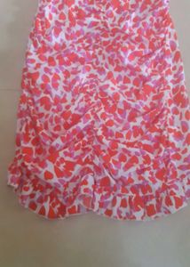 FREE Baniyan With Heart Print Ruched Mini Dress.