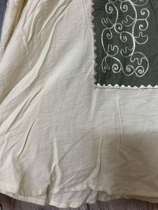 Cream top with Embroidered Patch