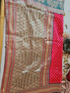 Vibrant Pink Banarasi Silk Saree