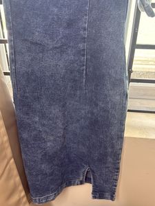 Denim Dress with Cutout