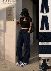 Navy Blue Cargo Pants