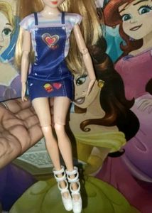 Doll in Denim Outfit