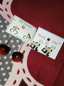 Cute Panda &amp; Cherry Earrings