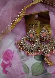 Designer Chandbali Earrings with Pearls