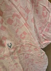 Men's Pink Geometric Polo T-Shirt