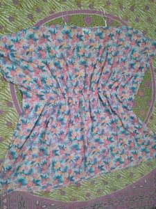 Floral Print Kaftan Top