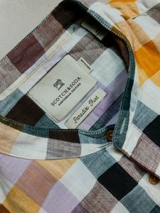 Scotch And Soda Branded Stylish Plaid Casual Shirt