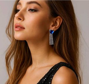 Blue Heart Earrings
